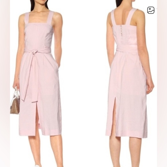 Vince Dresses & Skirts - Vince Linen-Blend Square Neck Midi Dress
